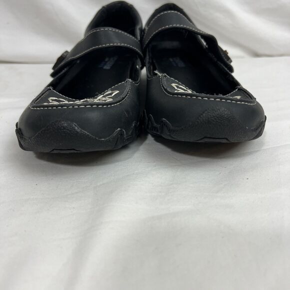 Skechers 47564 Black Leather Casual Mary Jane Flats Shoes Women's Size 8.5 - Picture 6 of 14